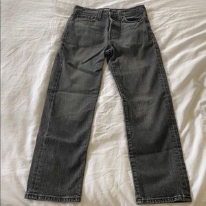 Wedgie straight black Levi’s